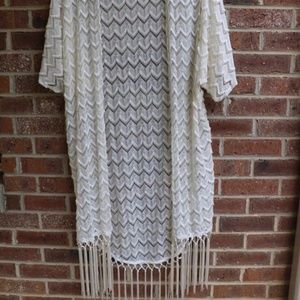 Paper Crane/ Alterd State White Lace Kimono